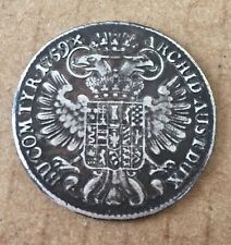 1759 Austria 1/2 Thaler Habsburg  M. Theresa Silver Coin 13.30 Grams (MW031)