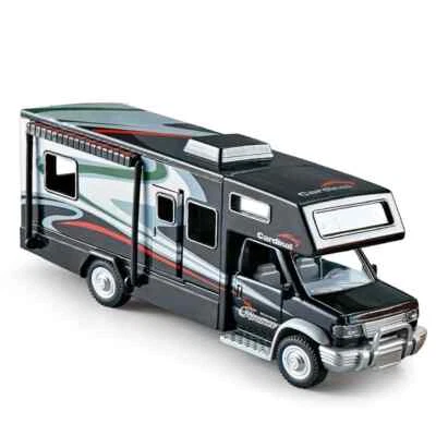 1:32 Recreational Vehicle RV Alloy Diecast Toy Car Model Sound Light Toy Vehicle - Image 1 of 4