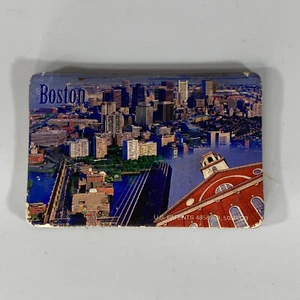 Vintage Boston Massachusetts Faneuil Hall Skyscraper Boston Harbor Fridge Magnet - Picture 1 of 12