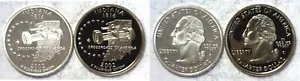 2002-S Indiana Statehood Quarter Silver & Clad Proofs 2 Coin Set - Picture 1 of 3