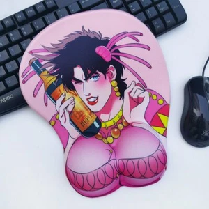 Tappetino tappetino mouse 3D JoJo's Bizarre Adventure Joseph Joestar poggiapolsi seno morbido - Foto 1 di 2