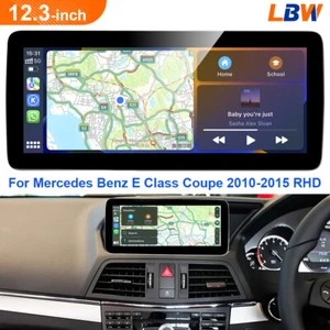 Reproductor estéreo radio GPS Android RHD 12,3"" para automóvil Benz Clase E cupé 2010-2015 - Imagen 1 de 12