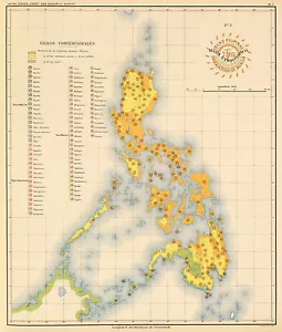 1899 Ethnography Coastal Survey Map the Philippines Office 11x14 School Poster - Imagen 1 de 2