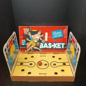 Juego de acción abatible de baloncesto vintage 1962 Cadaco-Ellis BAS*KET #165 con pelota original - Imagen 1 de 11