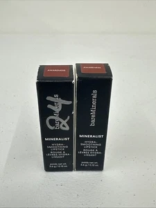 bareMinerals Mineralist Hydra-Smoothing Lipstick Awareness 0.12 oz Lot Of 2 - Picture 1 of 8