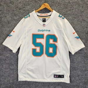 Miami Dolphins Football Trikot Herren XL Weiß Aqua NFL Nike Godchaux 56 On Field - Bild 1 von 14