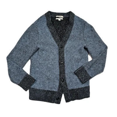 Cárdigan suéter tejido COS para mujer XS grueso azul negro lana mohair tweed Foto 1 de 4
