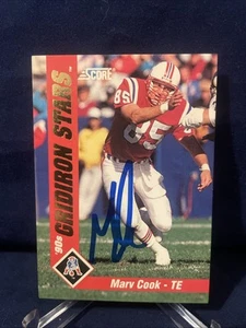 Carta autografata Marv Cook -Iowa- New England Patriots - Foto 1 di 2