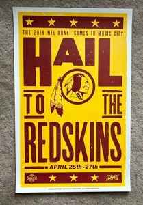 2019 NFL Draft Limited Edition Hatch Show Print/Poster Washington Redskins 14x22 - Picture 1 of 9