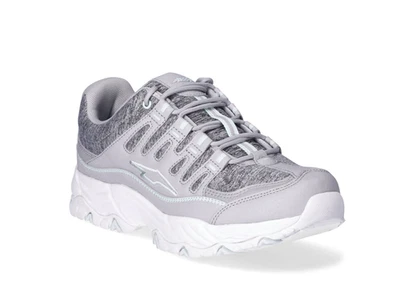 Avia Women's Gray Lace-Up Memory Foam WIDE WIDTH Athletic Sneakers Shoes: 10 - Image 1 of 4