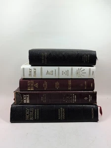 Lot Of 5 Vintage Bibles, NKJV, The Open Bible, Jewish, Holy Bible, Red Letter  - Picture 1 of 24