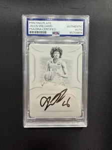 23-24 Panini Flawless Jalen Williams Signed 1/1 NT Printing Plate PSA/DNA Auto - Bild 1 von 2