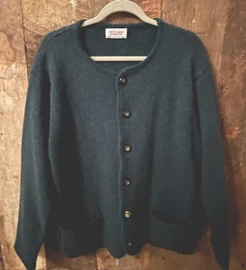 Vintage Women’s United Colors Of Benetton Button Sweater Shetland Wool Italy - Picture 1 of 6