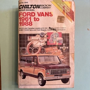 Chilton Repair Manual Ford Vans 1961 to 1988 Softcover Book - Bild 1 von 4