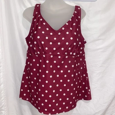 Camiseta sin mangas de natación Blair para mujer talla 18 rosa magenta a lunares con sujetador elástico incorporado Foto 1 de 4