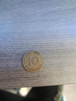 Alemania 1950-D 10 Pfennig sin lavar muy buen estado Foto 1 de 3