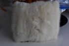 BN Genuine MINK Ivory Color Decorative Throw Pillow With Authentic Labels