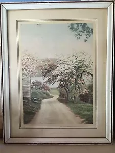 Antiguo estampado a color vintage HONEYMOON LANE C1910 - Imagen 1 de 4