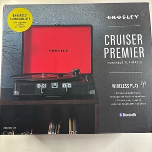 Crosley CR8005G-BK Cruiser Premier Vinyl Record Player with Speakers + Bluetooth - Picture 1 of 9