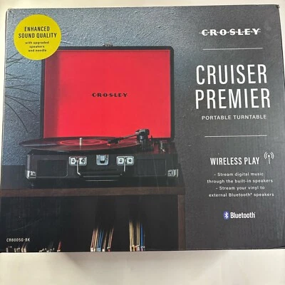 Crosley CR8005G-BK Cruiser Premier Vinyl Record Player with Speakers + Bluetooth - Image 1 of 4