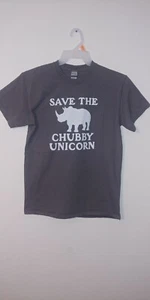Maglietta media Save The Chubby Unicorn grigia - Foto 1 di 3