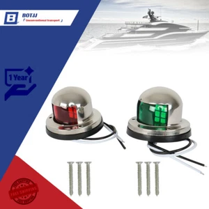 12V LED Lights Marine Boat Yacht Pontoon Bow Navigation Stainless Steel Pair new - Imagen 1 de 12