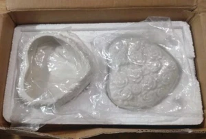 Caja de baratija vintage Lenox corazón y rosa con tapa plato porcelana fina 24k borde nuevo - Imagen 1 de 5