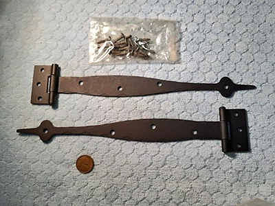 Bisagras de gabinete con correa de lanza al ras 9 pulgadas NOS Foto 1 de 2