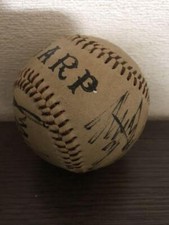 Showa 50's 4 Hiroshima Toyo Carp players autographed ball Yutaka Enatsu Retoro