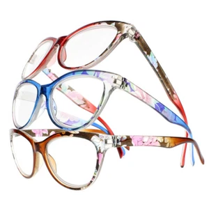 Women Multi-Color Cat Eye Flower Full Frame Reader Reading Glasses +1.00 ~ +4.00 - Bild 1 von 11