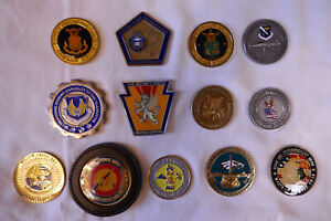 challenge coins LOT of 13 military