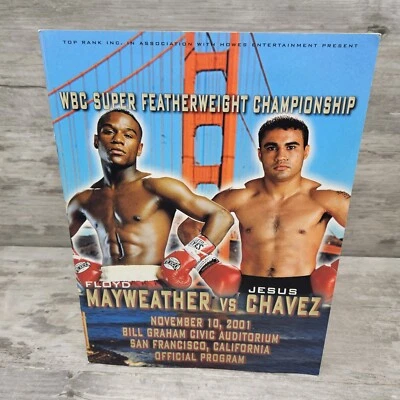 Floyd Mayweather Jr vs Jesus Chavez Program Boxing MANNY PACQUIAO Undercard 2001 - Image 1 of 4