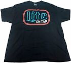 Miller Light On Tap Neon Sign Beer Lager Mens T-Shirt for sale