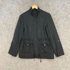 Jeanswest Jacket Womens 10 Black Full Zip Long Sleeve Viscose 37720