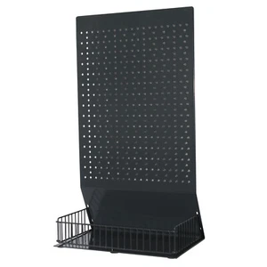 GERSO Espositore da banco in lamiera forata con foratura Euroloch, Grigio - Imagen 1 de 2