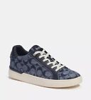 Coach Men's Clip Signature Chambray Low Top Size 11D C8808 Color Midnight Navy