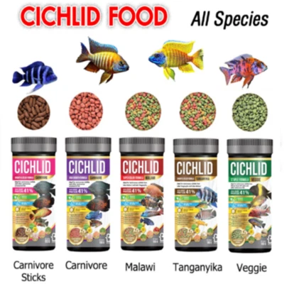 BOOST CICHLID Cichlid Fish Food Species 5 Formulas Growth Accelerate Color 80-10 - Image 1 of 4