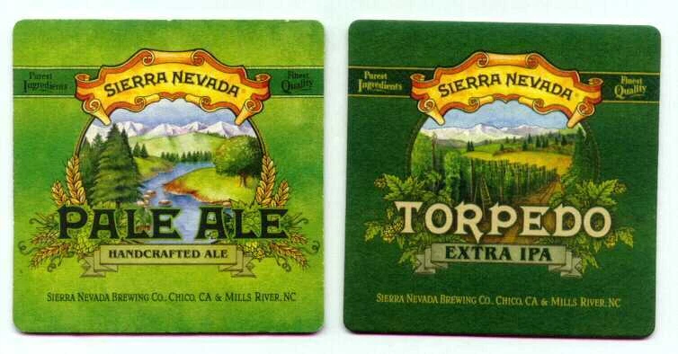 sehr schöner Bierdeckel Sierra Nevada Brewing Co. Pale Ale handcrafted USA  E - Bild 1 von 1