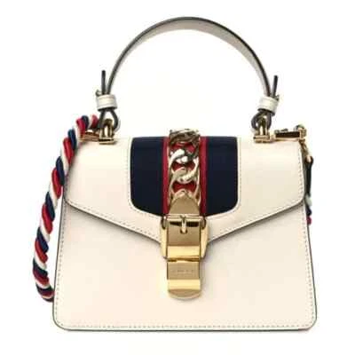 Bolso Mini Sylvie de cuero blanco Pre-Loved Gucci Foto 1 de 4
