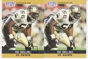 1990 Pro Set #218A/B Pat Swilling (Saints) (w/wo Gold Mark)