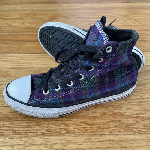 Converse Chuck Taylor All Star viola a quadretti bambini taglia 3 (649982F) #119