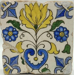 Middle Eastern Persian Islamic Iznik Tile - Picture 1 of 3
