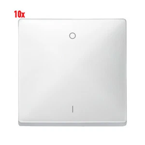 10x Sistema Merten superficie bianco polare altalena 412219 con marcatura 0/1 crema - Foto 1 di 2