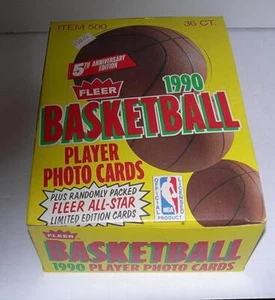FLEER 1990 BASKETBALL 36 WAX PACKS IN ORIGINAL BOX JORDAN - Picture 1 of 1