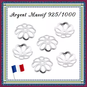 Coupelles Fleur 8,5 mm ( 10 Pièces ) en Argent Massif 925/1000. Réf: CPTR8 - Foto 1 di 1