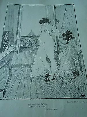 Mignonne Voci L'Avril Le Soleil Revient D'exil Girl Nue Print Art 1897 • 7.86€