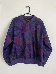 VIntage Forresters Windbreaker Womens Large USA Made Portland Cosby Biggie Print - Picture 1 of 4