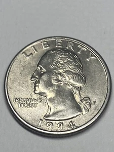 US Quarter Dollar 1994 - P Silber Münze Washington Liberty Reverse Vintage Geld - Bild 1 von 7