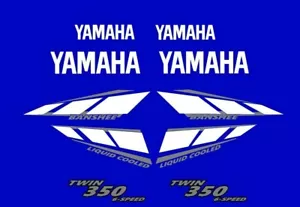 2001 Yamaha Banshee Reproduction Decal Graphics Kit Twin 350 Grey White - Picture 1 of 2