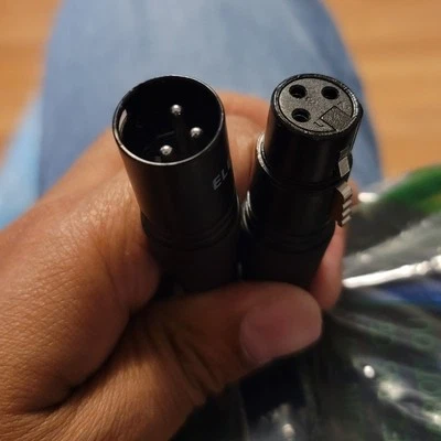 DMX Cable 3-Pin XLR Male to Female DMX512 Data Cord With Shield For Stage Light - Image 1 of 3